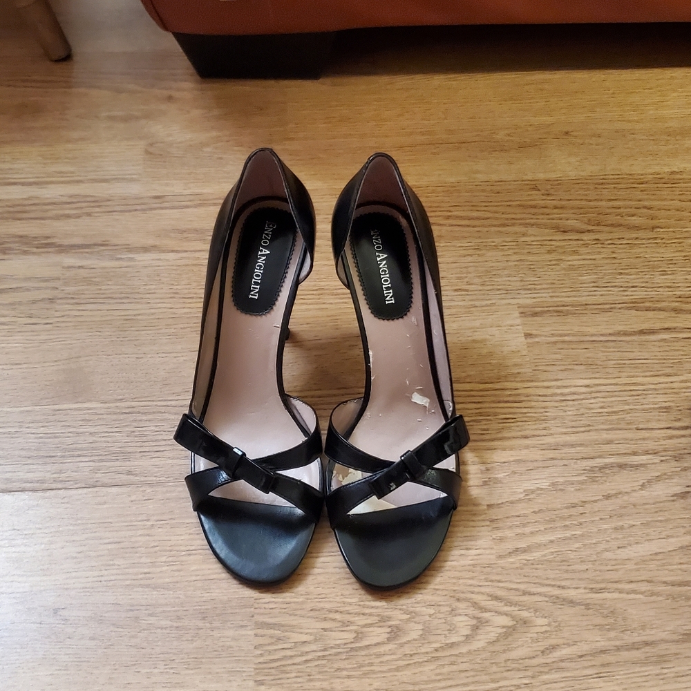 Black Open-toe Enzo Angiolini Heels size 7